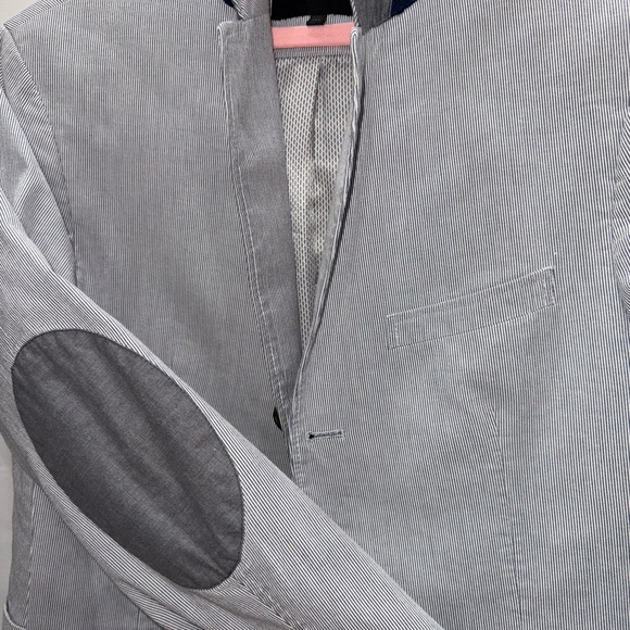 Banana Republic Vintage Tailored Blue Pinstriped Blazer - Picture 11 of 12